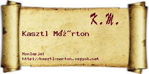 Kasztl Márton névjegykártya